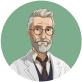 Doctor offering help with symptoms and medical conditions